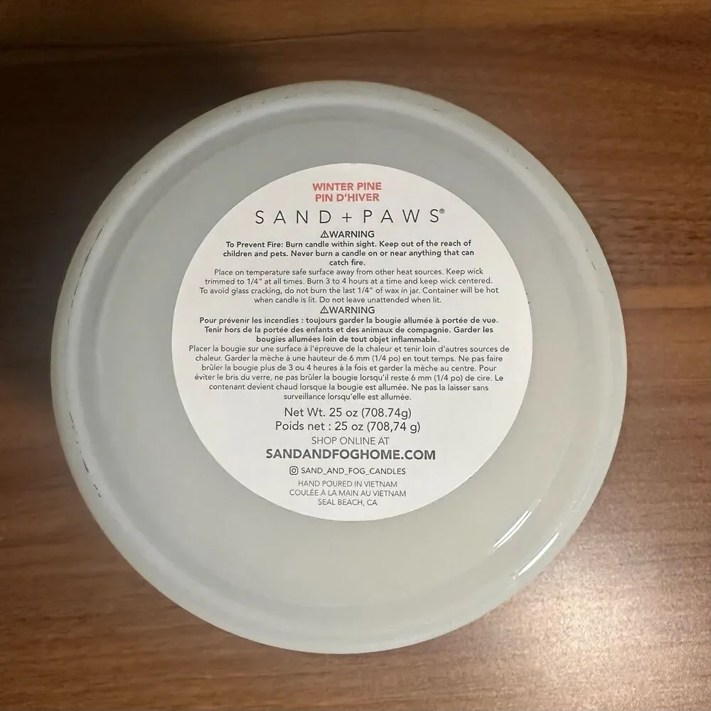 25oz Sand + Paws Holiday Corgi Candle